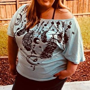Dreamcatcher off the shoulder top